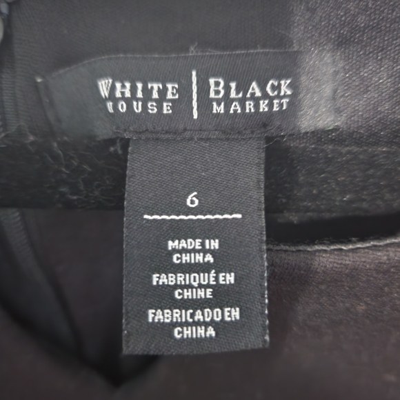 WhiteHouse BlackMarket Classic Black Concert Recita Black Fit&Flare Dress Size 6 - Picture 4 of 5